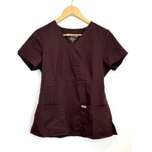 Grey’s Anatomy Riley Scrub Top Women’s Size Medium Brown